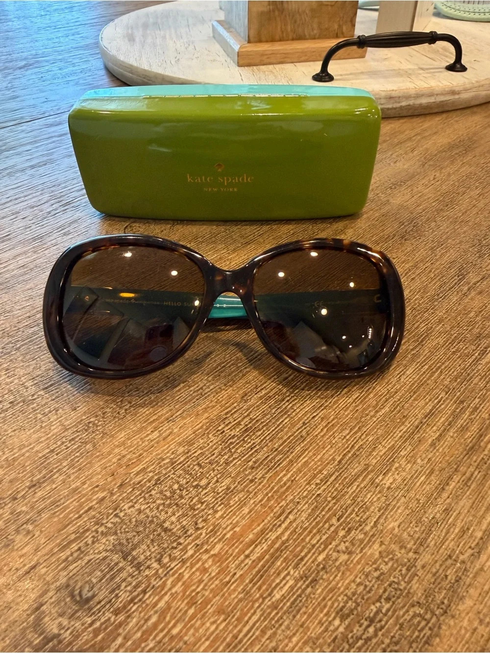 kate spade Oversized Tortoiseshell Sunglasses with Brown Lenses